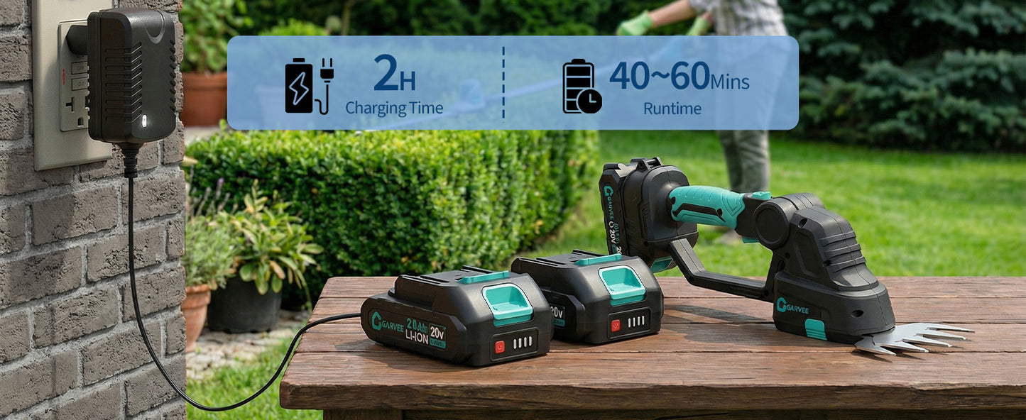 🌿 Natura 20V 2-in-1 Cordless Hedge Trimmer &amp; Grass Cutter