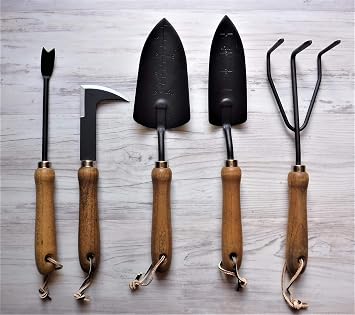 🌿 Gardener's Essential Tool Set with Farmhouse Tote Bag