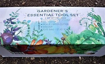 🌿 Gardener's Essential Tool Set with Farmhouse Tote Bag