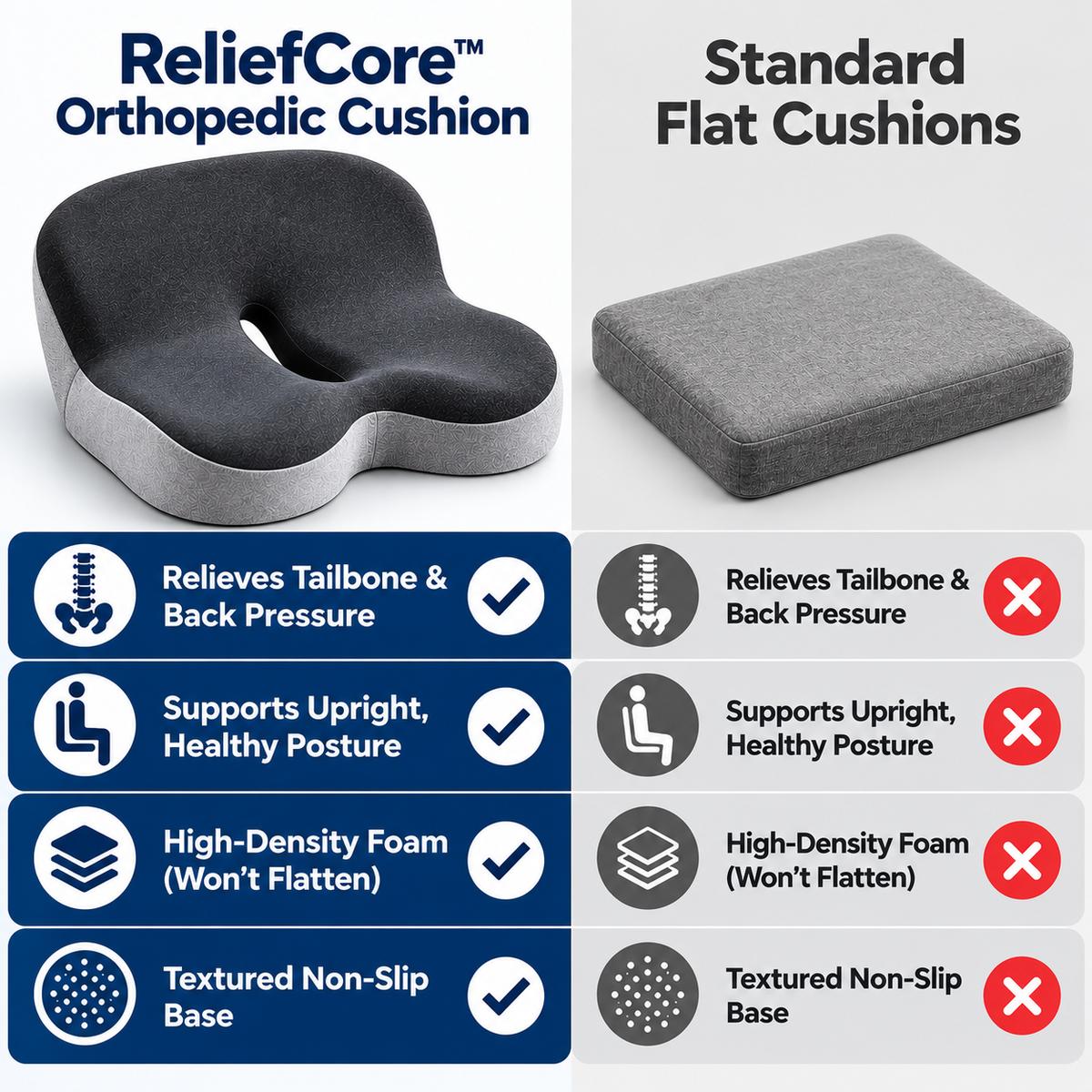 ReliefCore™ Orthopedic Cushion